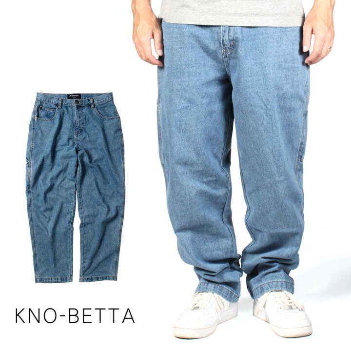 楽天市場】KNO-BETTA ノーベター 999 BAGGY DENIM ブルー バギーパンツ 