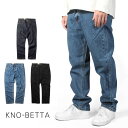 KNO-BETTA ノーベター 998 5 POCKETS DENIM ブルー ストレートパンツ デニムパンツ メンズ 5ポケット ジーンズ メンズ ボトムス ベルト ワイドパンツ ストリート LA 厚手 ストリート系 大きいサイズ 太め スケートボード スケーター ストリートファッション