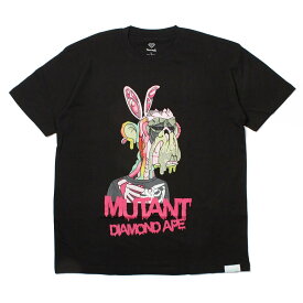 DIAMOND SUPPLY.CO Diamond Ape Mutant Ape Bunny Tee Black NFT ロゴ 海外ブランド インポート メンズ ヒップホップ B系 ストリート 人気 ブランド 半袖 プリント Tシャツ 半袖Tシャツ 半そで ロゴ メンズ 海外ブランド 個性的 インポート