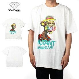 DIAMOND SUPPLY.CO Diamond Ape Mutant Diamond Ape Tee White NFT ロゴ 海外ブランド インポート メンズ ヒップホップ B系 ストリート 人気 ブランド 半袖 プリント Tシャツ 半袖Tシャツ 半そで ロゴ メンズ 海外ブランド 個性的 インポート