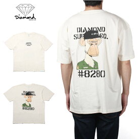 DIAMOND SUPPLY.CO Diamond Ape Military Ape Tee Cream NFT ロゴ 海外ブランド インポート メンズ ヒップホップ B系 ストリート 人気 ブランド 半袖 プリント Tシャツ 半袖Tシャツ 半そで ロゴ メンズ 海外ブランド 個性的 インポート