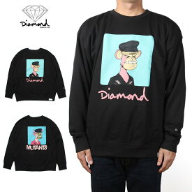 DIAMOND SUPPLY.CO Diamond Ape Ape Mutant Crewneck Black NFT スウェット トレーナー ロゴ 海外ブランド インポート メンズ ヒップホップ B系 ストリート 人気 ブランド 黒 ブラック BLACK おしゃれ かっこいい