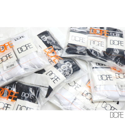 DOPEドープソックス3Pパック靴下スケートソックススポーツソックス3足セットシンプル刺繍定番ブラック黒ホワイト白ロゴメンズレディースB系ストリート系ファッション服おしゃれかっこいい人気ブランドdopecouture
