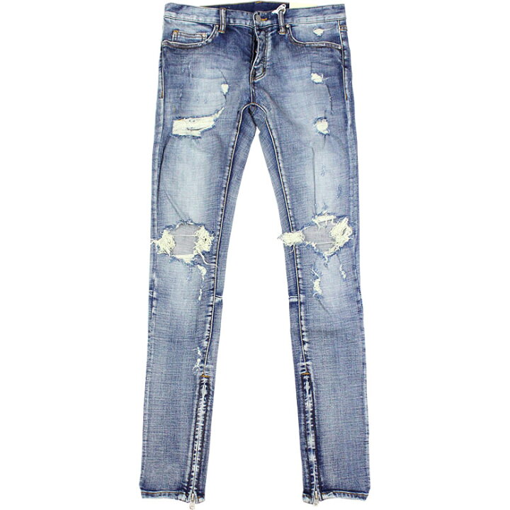 楽天市場】mnml ミニマル M1 STRETCH DENIM BLUE クラッシュ ダメージ 