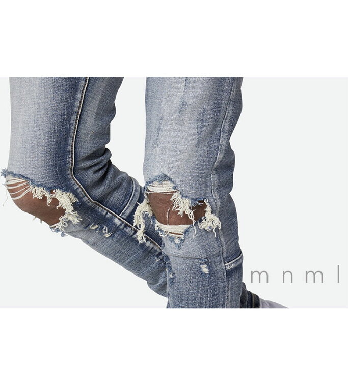 楽天市場】【20%OFF】 mnml ミニマル M1 STRETCH DENIM BLUE 