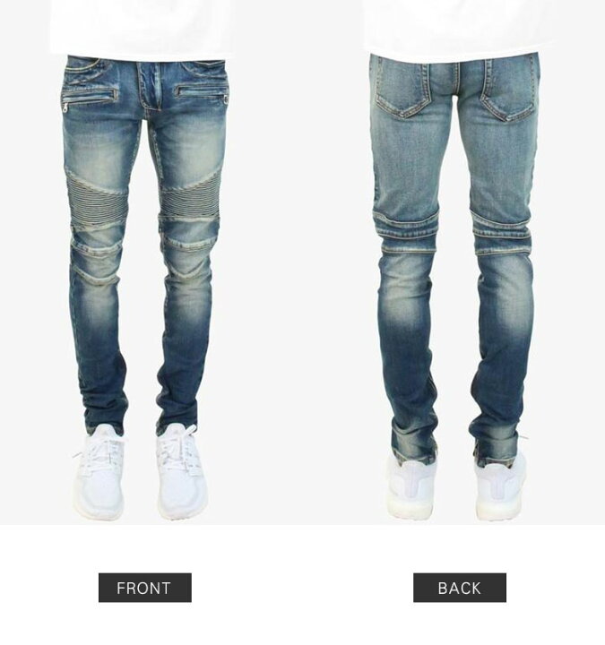 楽天市場】【20%OFF】 mnml ミニマル M14 STRETCH DENIM BLUE バイカー 