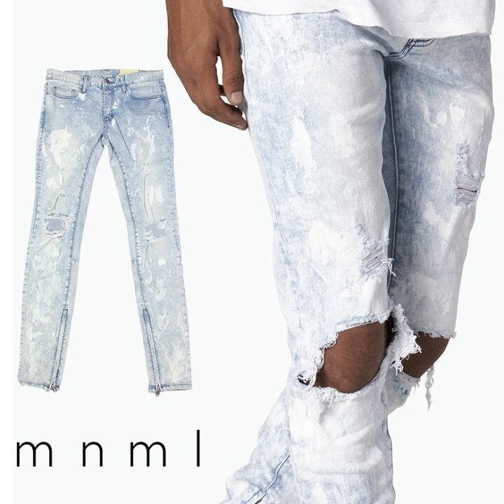 楽天市場】【60%OFF】 mnml ミニマル M55 STRETCH DENIM BLUE 