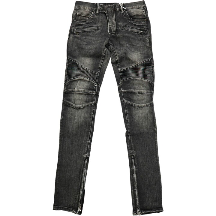 楽天市場】mnml ミニマル M14 STRETCH DENIM BLACK バイカーパンツ 