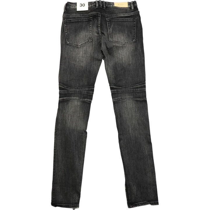 楽天市場】mnml ミニマル M14 STRETCH DENIM BLACK バイカーパンツ 