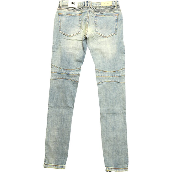 楽天市場】mnml ミニマル M14 STRETCH DENIM LIGHT BLUE バイカー 