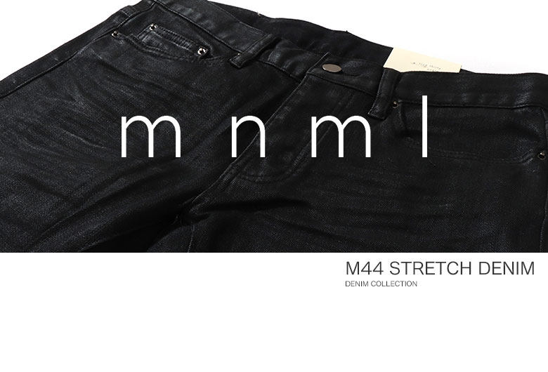 楽天市場】【20%OFF】 mnml ミニマル M44 STRETCH DENIM BLACK 