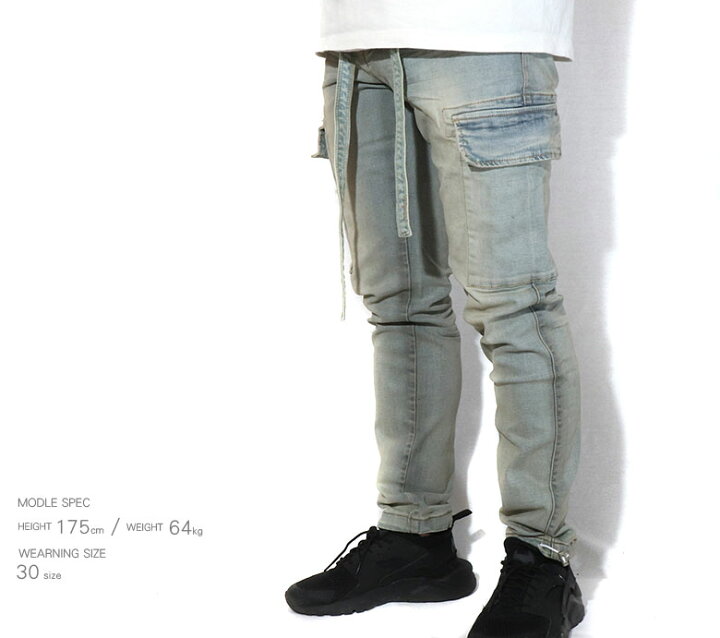 楽天市場】【70%OFF】 mnml ミニマル DENIM CARGO PANTS カーゴ デニム 