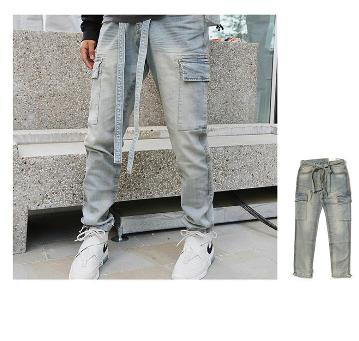 楽天市場】【70%OFF】 mnml ミニマル DENIM CARGO PANTS カーゴ デニム 