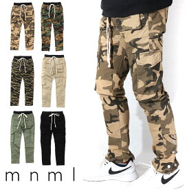 【40%OFF】 mnml ミニマル SNAP CARGO PANTS カモフラージュ カーゴ パンツ ミリタリー カモ 迷彩 アーミー スキニー スキニージーンズ ジーンズ メンズ ジップ付 サイドジッパー サイド ジッパー 裾ジップ ZIP インポート ブランド ストリート ファッション