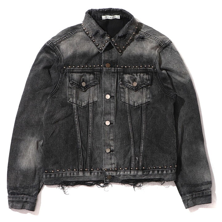 楽天市場】【60%OFF】 mnml ミニマル STUDDED DENIM TRUCKER ワイド  