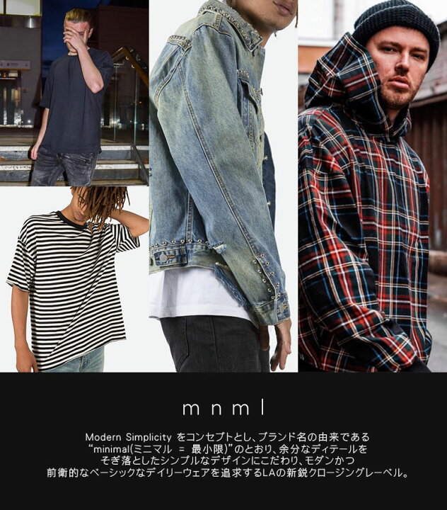 楽天市場】【70%OFF】 mnml ミニマル STUDDED DENIM TRUCKER ワイド 