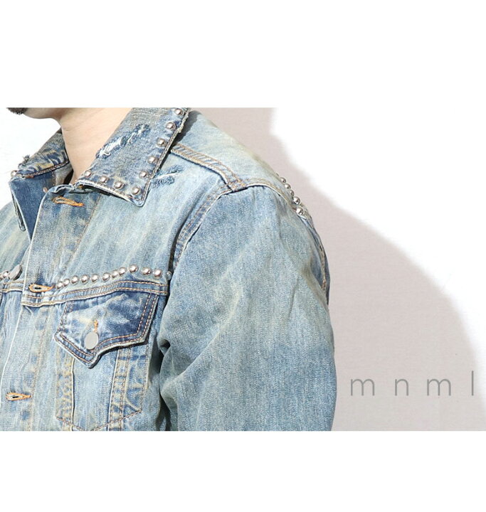 楽天市場】【70%OFF】 mnml ミニマル STUDDED DENIM TRUCKER ワイド 
