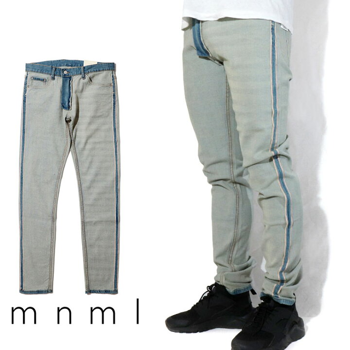 楽天市場】【40%OFF】 mnml ミニマル X144 STRETCH DENIM クラッシュ 