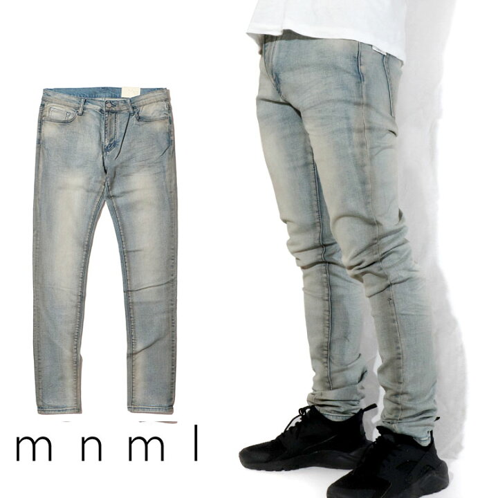 楽天市場】【20%OFF】 mnml ミニマル X20 STRETCH DENIM クラッシュ 