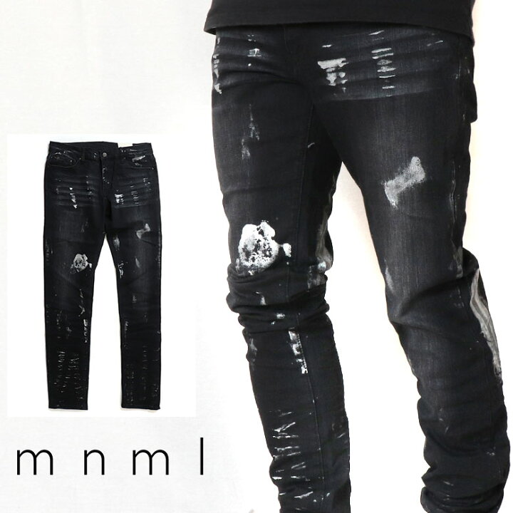 楽天市場 30 Off Mnml ミニマル X143 Stretch Denim Black クラッシュ ダメージジーンズ ダメージ デニムパンツ デニム スキニー スキニージーンズ ストレッチ ジーンズ メンズ タイト デニム インポート ブランド ストリート ファッション Common Sense