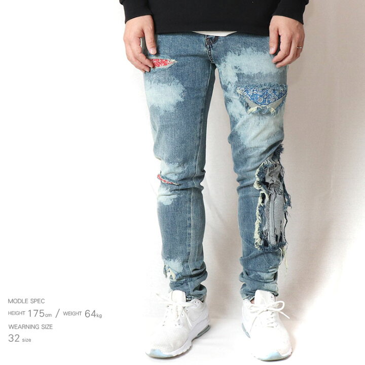 楽天市場】【40%OFF】 mnml ミニマル X161 STRETCH DENIM クラッシュ 
