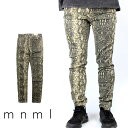 【60%OFF】 mnml ミニマル X167 STRETCH DENIM クラッシュ ダメージジーンズ ダメージ デニムパンツ デニム スキニー スキニージーンズ ストレッチ ジーンズ メンズ タイト デニム インポート ブランド ストリート ファッション