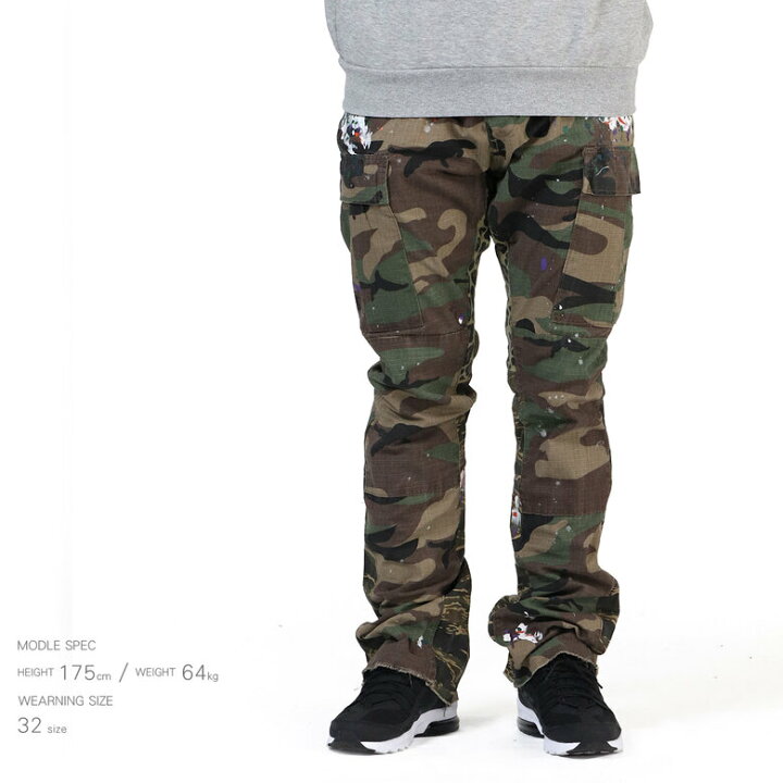 楽天市場】mnml ミニマル CONTRAST BOOTCUT CARGO CAMO カモ カモフラ 