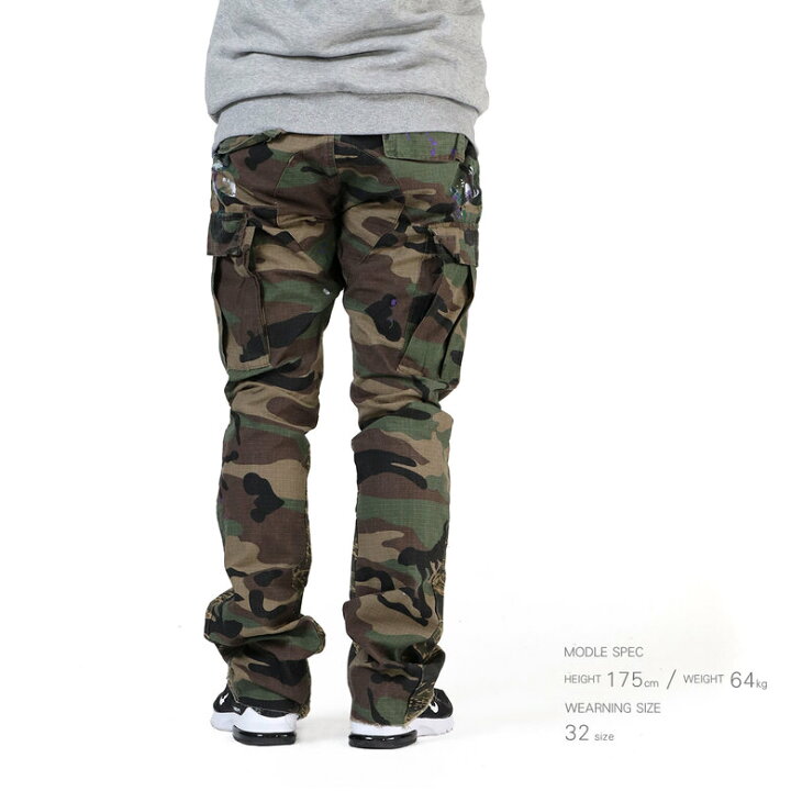 楽天市場】mnml ミニマル CONTRAST BOOTCUT CARGO CAMO カモ カモフラ 