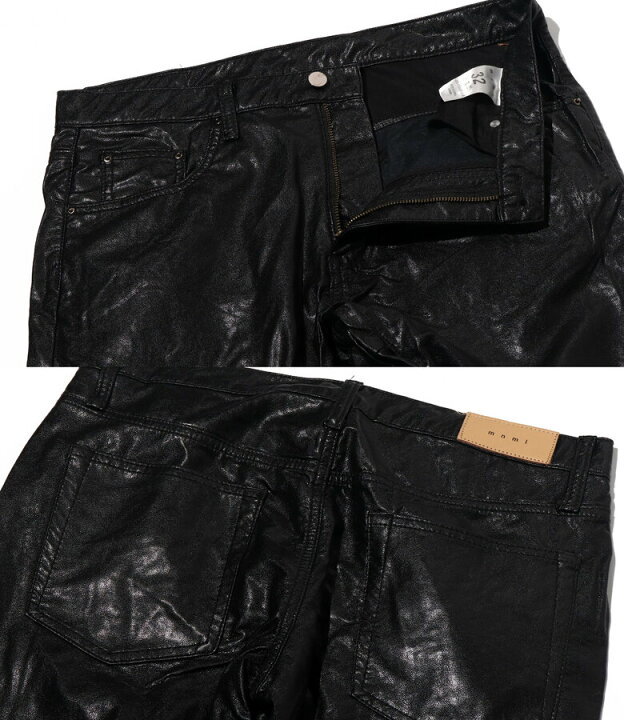 楽天市場】【20%OFF】 mnml ミニマル B169 LEATHER FLARE DENIM フレア 