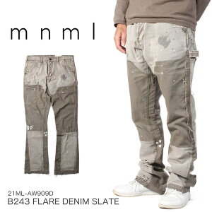 �y30%OFF�z mnml �~�j�}�� B243 FLARE DENIM SLATE�t���A �t���A�p���c �t���A�f�j�� �u�[�c�J�b�g �p���c �f�j�� �o�M�[ ���[�Y�t�B�b�g �X�g���b�` �W�[���Y �����Y �^�C�g �f�j�� �C���|�[�g �u����