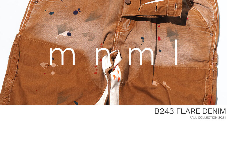 楽天市場】mnml ミニマル B243 FLARE DENIM フレア フレアパンツ