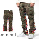 【60%OFF】 mnml ミニマル SERAPE BOOTCUT CARGO PANTS カーゴ カーゴパンツ ブーツカット パンツ セラーペ バギー ルーズフィット ストレッチ ジーンズ メンズ タイト デニム インポート ブランド ストリート ファッション