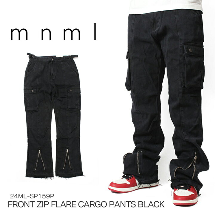 楽天市場】【20%OFF】 mnml ミニマル FRONT ZIP FLARE CARGO PANTS  
