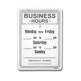 BUSINESS HOURS / WEEKLY 営業時間 看板 アメリカ アメリカン 雑貨 インテリア 人気 おしゃれ ディスプレイ インテリア 送料無料