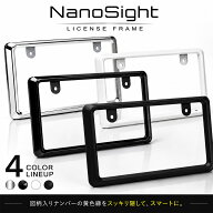 ナンバーフレーム NanoSight クローム グロスブラック マットブラック グロスホワイト 新基準対応 軽自動…