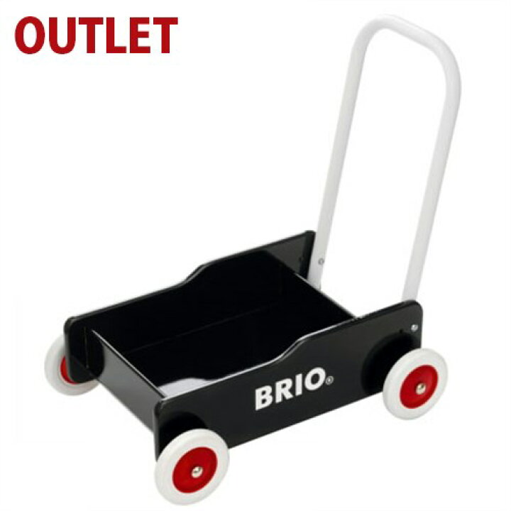 アウトレット品 期間限定 知育玩具 ブリオ/BRIO 歩行器 手押し車(黒) お誕生日 1歳:男 FSC認証 おうち時間 子供 入園 入学 木のおもちゃコモック Anbau アウトレット品 期間限定 知育玩具 ブリオ BRIO 歩行器 手押し車(黒) お誕生日 1歳