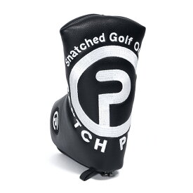 コモコーメ ゴルフ パターカバー CP ビッグロゴ 刺繍 ピンタイプ L字 ブレード パター ヘッドカバー ファスナー 仕様 人工皮革 インナーボア クッション 高級 オデッセイ スコッティキャメロン 対応 ホルダー用フックリボン付 メンズ レディース