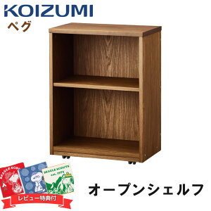 【口コミプレゼント付】KOIZUMI コイズミ PEG ペグ PDB-645 WO オープンシェルフ おしゃれ コーディネート 組合せ 収納 ベッドデスク 自分好み デスクセット 子供用 キャスター PDB645