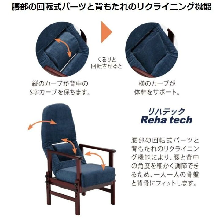 楽天市場】背楽チェア SEC-01 フランスベッド 正規品 高座椅子 