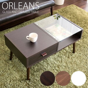 [�X�^���v�ōő�3,000�~OFF!] ���[�e�[�u�� ��80cm CT-845 �K���X �Z���^�[�e�[�u�� ���r���O�e�[�u�� ������� ���_�� �����o�� ���[�t�� �k�� �R���p�N�g �ؐ� �I�����Y �z���C�g �� �_�[�N�u��