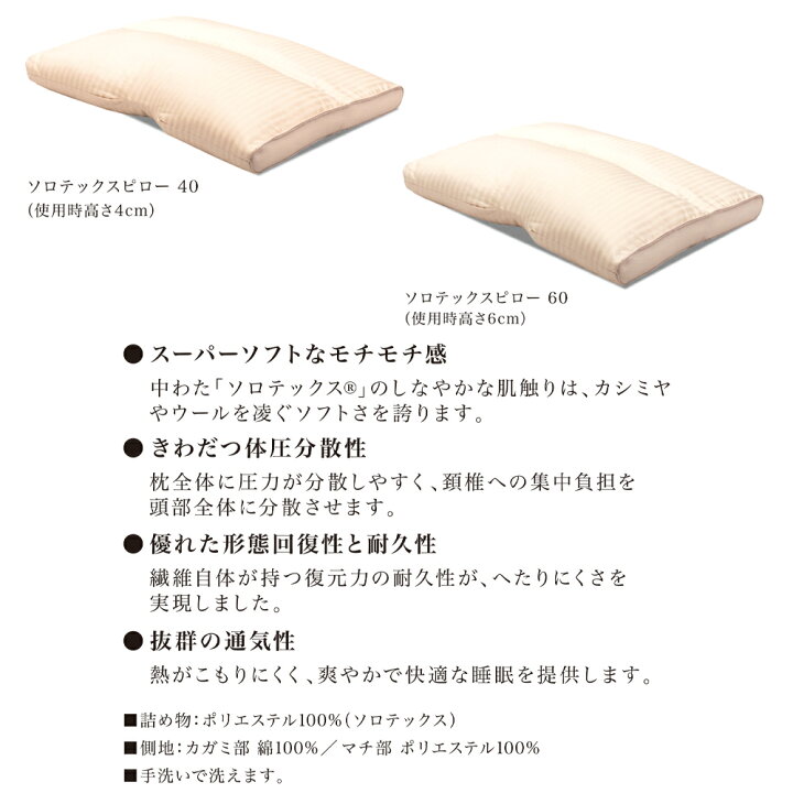 楽天市場】シーリー Sealy シーリーベッド ソロテックスピロー40 ソロ 