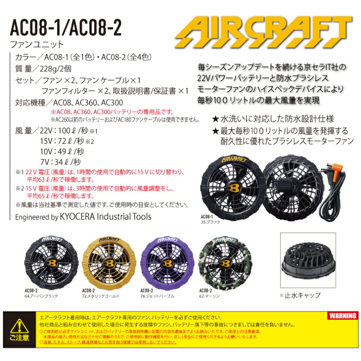 楽天市場】【最強配送】【2024年新作】22V バートルバッテリー ファン  