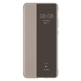 HUAWEI P40 Pro Smart View Flip Cover カーキ スマホケース 純正 ファーウェイ スマホカバー ハード 手帳型