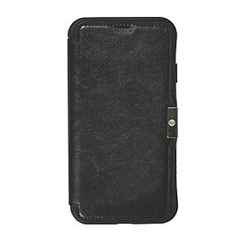 Apple iPhone XS Max 耐衝撃 ハイブリッド ブックタイプケース ブラック カードポケット付き アップル アイフォン 手帳型 ケース カバー スマホ保護