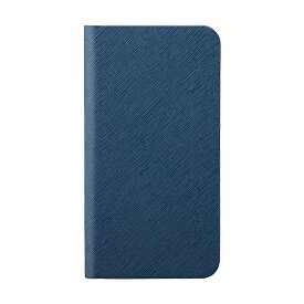 【ポイント20倍】Apple iPhone 11 ブックタイプケース サフィアーノレザー調 ネイビー 手帳型 スマホケース カードポケット付き スタンド機能付き スマホ保護