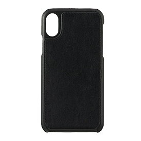 iPhone X XS ブラック スマホケース Apple アップル アイフォン 10 縦開き カードポケット マグネット フリップカバー ハードケース スリム スマホカバー 黒