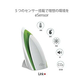 Link eSensor スマートリモコン用センサー ホワイト スマホアプリ対応 リンクジャパン 温度 湿度 照度 音 空気質 イーセンサー A-1