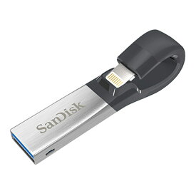 iXpand Slim フラッシュ ドライブ 32GB シルバー×ブラック iPhone iPad 対応 lightning SanDisk アイエクスパンド 写真 電話帳 データ 移し替え 機種変更 バックアップ メモリ 簡単 アプリ ライトニング Windows Mac OS アイフォン 人気 あす楽対応