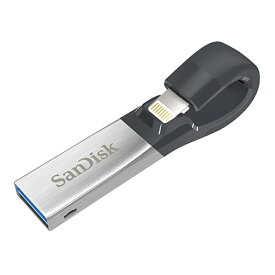 iXpand Slim フラッシュ ドライブ 128GB シルバー×ブラック SanDisk アイエクスパンド スリム フラッシュ メモリ iPhone iPad 対応 Windows Vista 7 8 10 Mac OS X v10.8 以降 対応