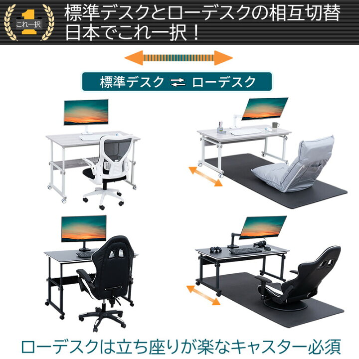 楽天市場】これ一択シリーズ 昇降デスク 幅100 奥行60cm 高さ 44-78cm  